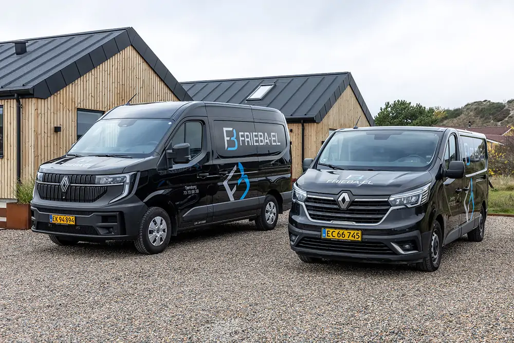 Frieba-el servicebiler ved nybyggede boliger